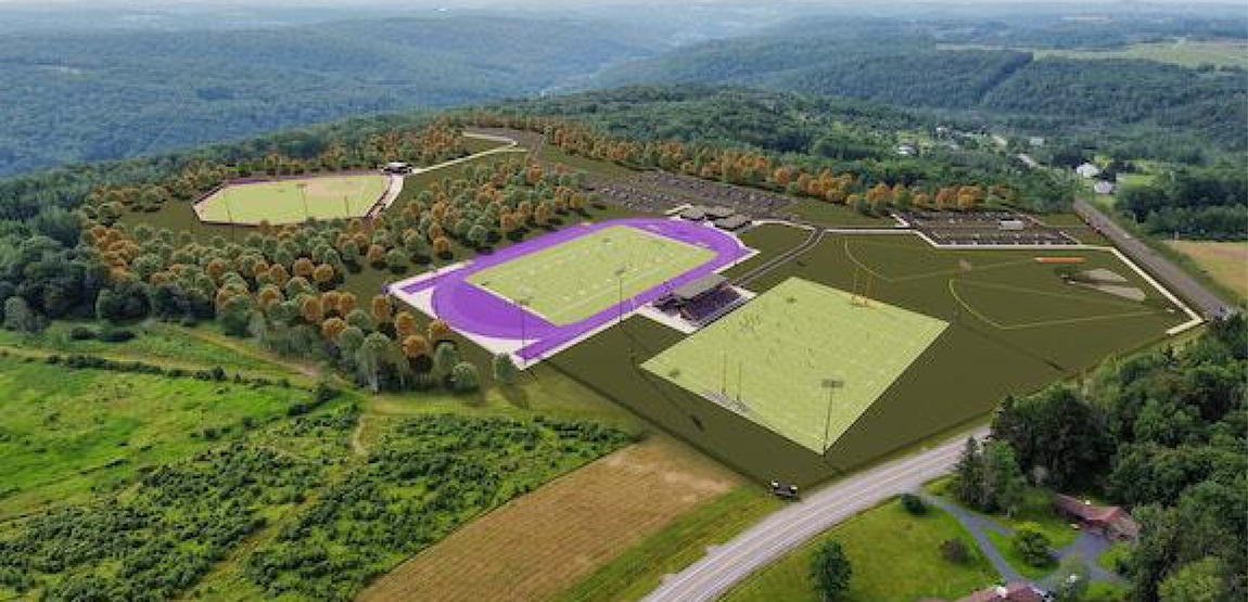 Alfred University Athletic Complex Aerial Shot