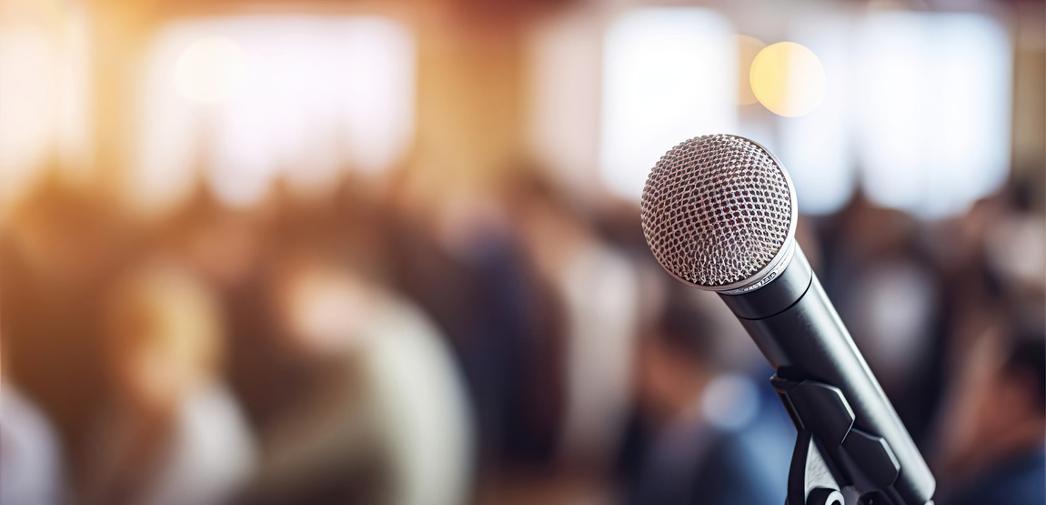 Microphone with blurred background