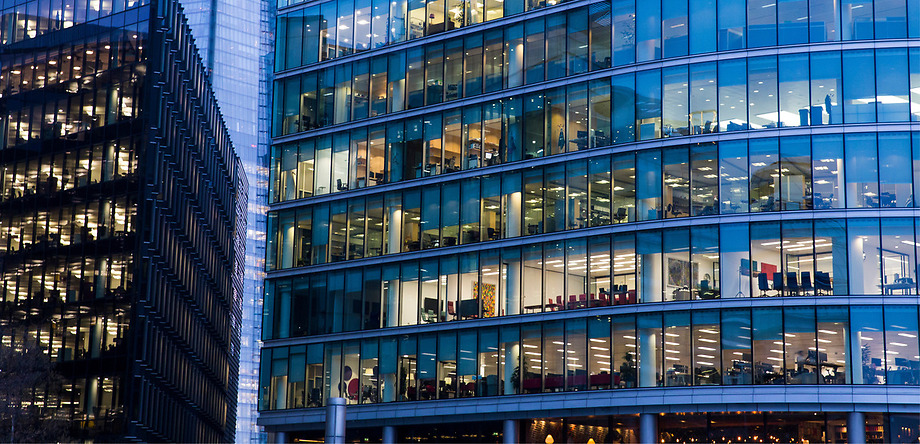 Office building windows